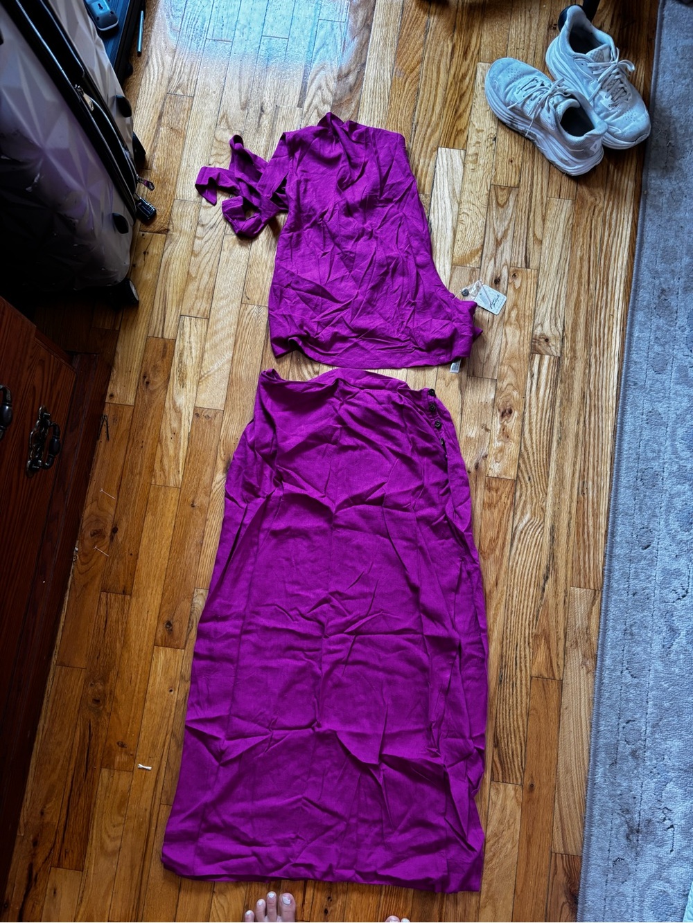 Free People Fuchsia High-Slit iconic allure set - Picture 3 of 3
